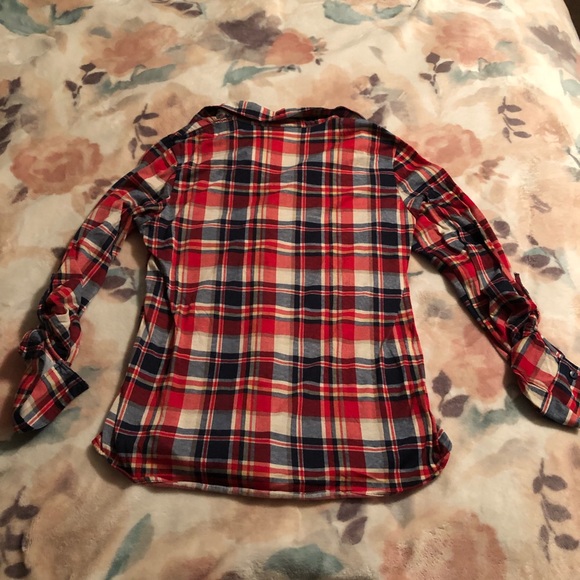 Red White & Blue Plaid Button Down - Picture 6 of 7